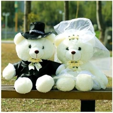 60cm Couple Teddy Bear Wedding Teddy Plush Toys Wedding and Christmas Gifts