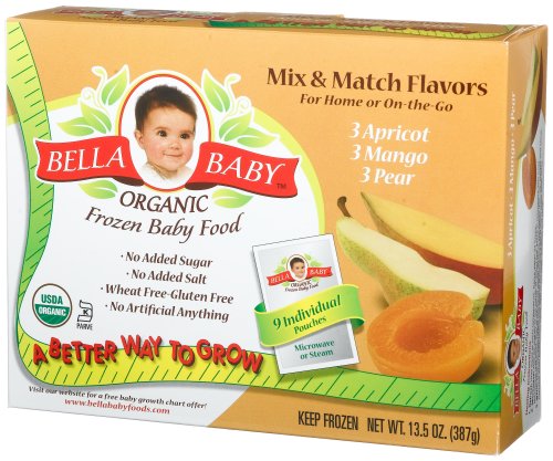 Bella Baby Organic Frozen Baby Food, Mix & Match Flavors (Apricot, Mango, Pear),... by Tangent Synergies