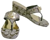 51M4g5MST3L. SL160  Coach Signature Noble Khaki Brown Wedges, 8.5