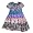 Flowers by Zoe - Girls Short Sleeve Dress, Teal, Purple (Size 7/8)