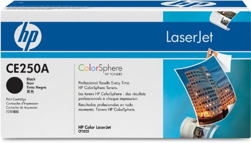 HP Original CE250A Color Laserjet Print Cartridge with ColorSphere Toner upto 5000 Pages - Black