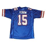 Tim Tebow Autographed Florida Gators (Blue #15) Jersey w/ "06 Champs" , "07 Heisman" , "08 Champs" - Tebow Holo at Amazon.com