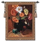 Review CSA Worldwide  / Colorful Poppies Tapestry Wallhanging With Free Wall Hanging Rod and Tassels