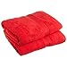 Superior Egyptian Cotton Pile Bath Towel Set of 2, Ultra Soft Luxury Towels, Thick Plush Essentials, Absorbent Heavyweight, Guest Bath, Hotel, Spa, Home Bathroom, Shower Basics, Red