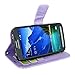 Galaxy S6 Active Case - Cellularvilla Pu Leather Wallet Flip Open Pocket ID Card Holder Slots Case Pouch Cover Fold Stand with Wrist Strap for Samsung Galaxy S6 Active SM-G890 (Purple_Giltter)