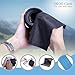 (14 Pack) QKOO Microfiber Cleaning Cloths for Camera Lenses, Camera Screens, Digital DSLR Cameras, Digital SLRs, Glasses, Phones (7 Black, 7 Grey ; 7 x 8 inches (18cm x 20cm))