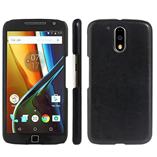 Moto G4 Plus Case, Moto G4 Case, Fettion [Thin Fit] Ultra Slim Lightweight PU Leather Phone Protective Case Cover for Motorola Moto G4 / Moto G4 Plus Smartphone (Leather Cover Black)