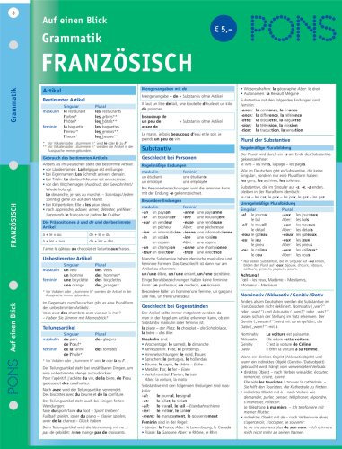 Childrens Toyshop  Bücher : PONS Grammatik auf einen Blick: PONS Grammatik auf einen Blick. Französisch