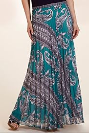 Per Una Paisley Print Pleated Maxi Skirt