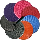 Inflated Stability Wobble Cushion / Exercise Fitness Core Balance Disc (Black)