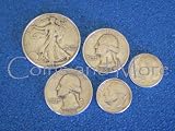 90% Junk Silver Coins-Mostly Half Dollars. Pre 1964 Coins.