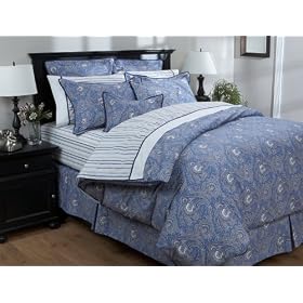 Pinzon Italian Paisley Percale Full/Queen Duvet
