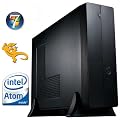 Design Slim PC mit Intel Atom D2500 (neue Version) DualCore 2x 1,83Ghz, 2GB DDR3 RAM, 500GB Festplatte, Grafik Intel GMA X3600 VGA, 22x DVD-Brenner, GigaLAN, WLAN, Sound, Windows 7 Home Premium 32Bit