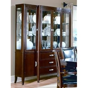 5th Avenue Collection Hardwood China Cabinet  Buffet Hutch by visiondecor Furniture
