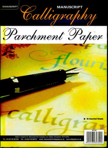 Childrens Toyshop  Toys : Calligraphy parchment paper - 36 sheets 3 colours