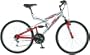 Mongoose Maxim Dual-Suspension Mountain Bike (26-Inch Wheels, Silver/Red)