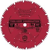 Freud LU83R015 15-Inch 80 Tooth ATB Thin Kerf Combination Saw Blade with 1-Inch Arbor and PermaShield Coating