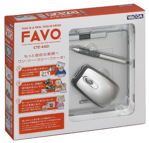 Cover image : WACOM FAVO ペン&マウス・タブレット A6サイズ CTE-440/S0 シルバー (ソフト5種類付属)