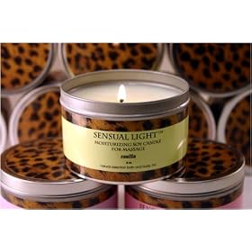 Sensual Light Moisturizing Soy Candle for Massage 8 oz