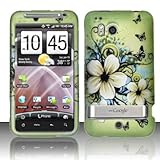 Premium Black Butterfly and Green Flower Design Shield Hard Case Cover + FR ....