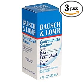 Bausch & Lomb Sensitive Eyes Concentrated Cleaner for Rigid Gas Permeable and Hard Contact Lenses, 1-Ounce Bottles (Pack of 3)