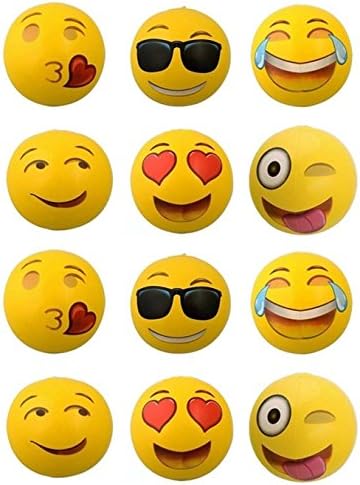 Emoji Universe: 12" Emoji Inflatable Beach Balls, 12-Pack