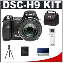 Sony CyberShot DSC-H9 8.1 Megapixel Digital Camera with 15x Optical Zoom + High Speed USB 2.0 Memory Stick (MS) Card Reader + Digital Camera Case