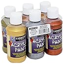 Sargent Art Metallic Acrylic Paint Set, 6-Pack