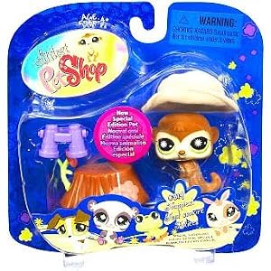 Littlest Pet Shop Assortment 'A' Series 2 Collectible Figure Meerkat with Tree Trunk (Special Edition Pet!)