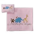 Baby All Creatures Throw and Pillow Set- White