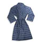 State O Maine - Mens Big Flannel Plaid Robe, Navy, Green, Burgundy