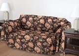 Alexandria Furniture Throw - Loveseat - CHOCOLATE color