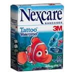Nexcare Tattoo Waterproof Bandages, Finding Nemo, 20-Count Boxes (Pack of 8)