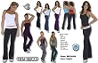 Basic V-Waist Pants - NB150350 Purple Small