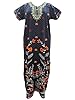 Navy Bue Kaftan Foral Embroidred Caftan Cotton Lounger