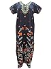 Navy Bue Kaftan Foral Embroidred Caftan Cotton Lounger