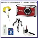 Pentax Optio W80 - Digital camera - compact - 12.1 Mpix - optical zoom: 5 x - supported memory: SD, SDHC - cardinal red