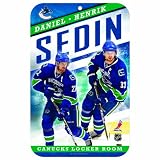 NHL Vancouver Canucks 11-by-17 inch Locker Room Sign