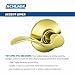 Schlage F40 ACC 605 Accent Door Lever, Bed & Bath Privacy Lock, Bright Brass