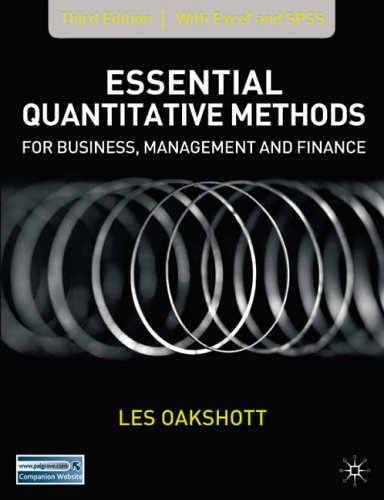 Essential Quantitative Methods for Business, Management and Finance