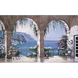 (99x164) Sung Kim Mediterranean Arch Huge Wall Mural Art