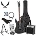 Dean Guitars VNXMT-TBKS-M10-KIT Vendetta XMT Black Satin Electric Guitar with Tremolo - Guitar Kit with Amp - Includes: Guitar Cable, Guitar Strap, Planet Waves 12-Pick Shredder Pack, Stand, Gig Bag and 10-Watt Amp