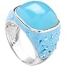 Sky Blue Cocktail Ring size 8 Emitations