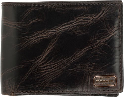 Fossil Wallet - Flyby Traveler (Color: Brown)