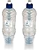 Clear Plastic Water Bottle Set of 2 with Gallon Space Saver Container BPA-Free Eco-friendly Travel