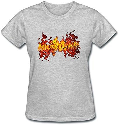 sqin Design Alice In Chains Heavy Metal T Shirts for Woman 100% Cotton O-Neck Grey M