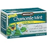 Bigelow Chamomile Mint Herbal Tea 20 Count Boxes Pack of 6 by Bigelow