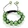 Minerva Collection Glass Bead Shamballa Fashion Bracelet Green
