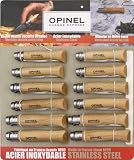 Opinel Knives 00938 Twelve Piece Assortment - Stainless with Oak Handles