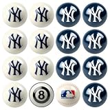 New York Yankees MLB Home vs. Away Billiard Balls Full Set (16 Ball Set) by Imperial International